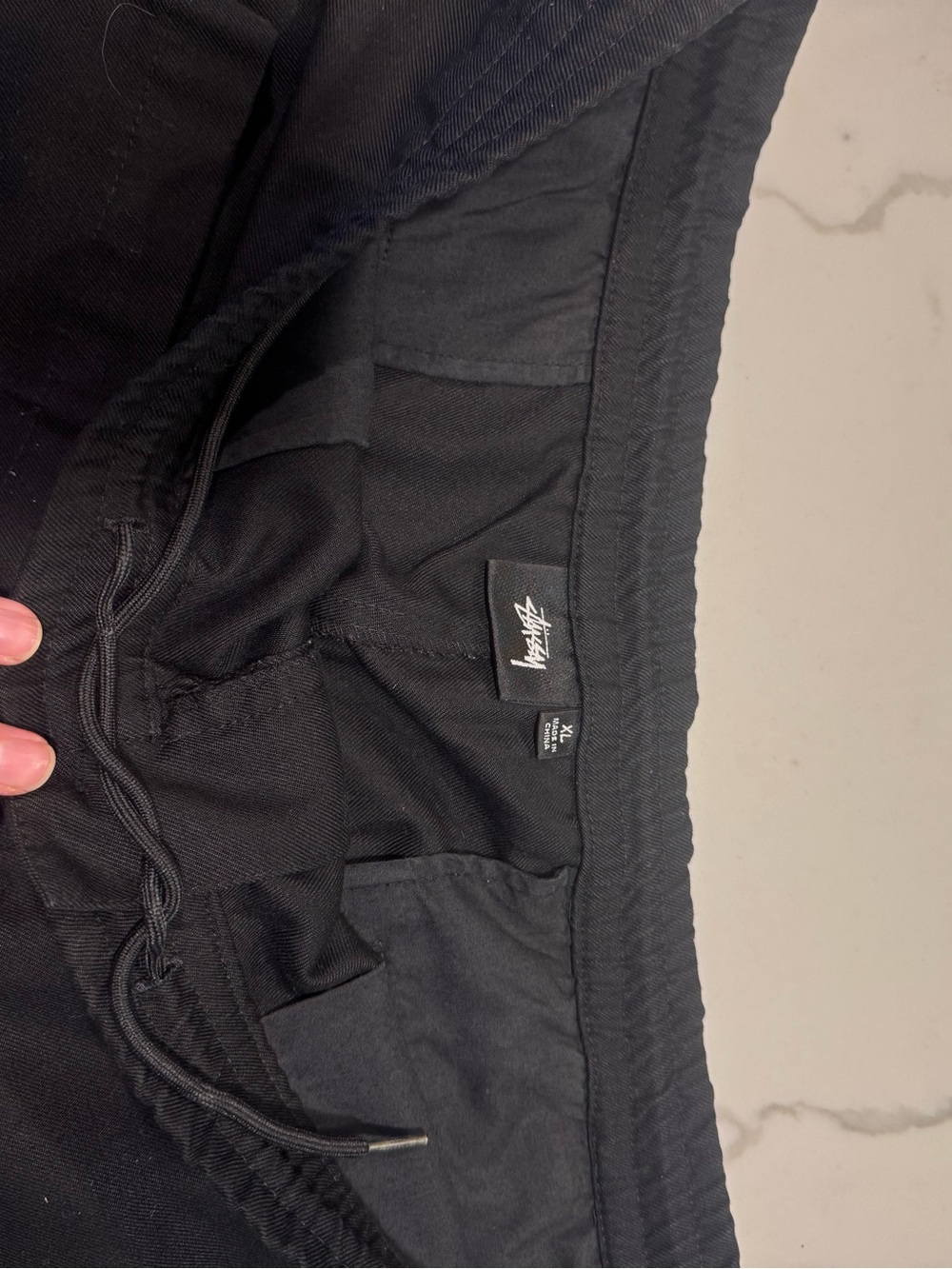 Stussy Men’s Black Drawstring Jogger Sweatpants